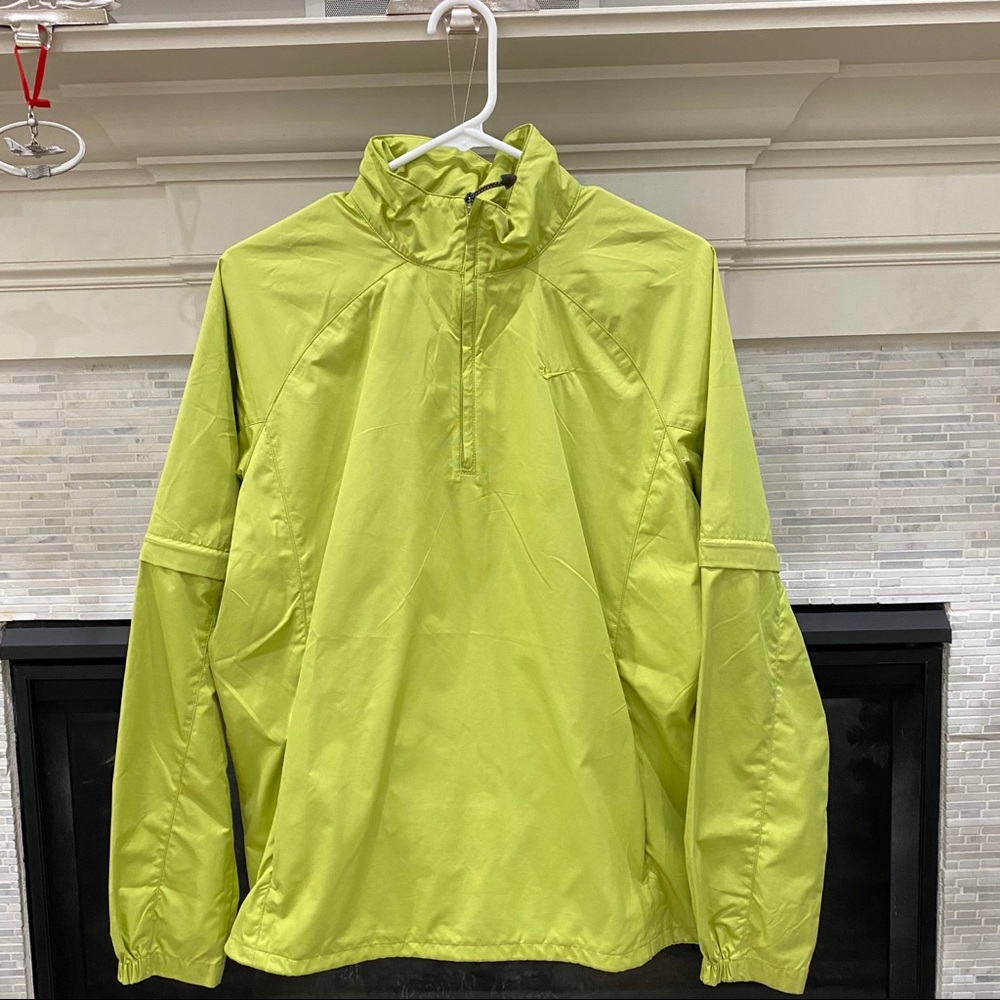 Lime green Nike golf windbreaker